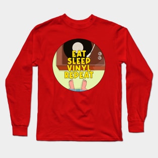 Eat Sleep Vinyl Repeat Long Sleeve T-Shirt